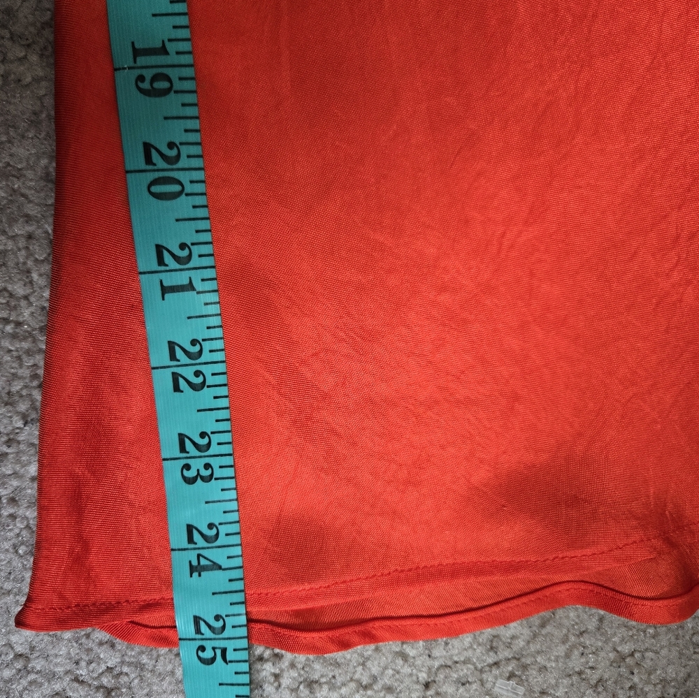 CIAO LUCIA Vibrant Orange Sleeveless Y2K Satin Sara Slip Dress. Size Medium - Picture 9 of 10